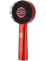 Бездротова масажна гребінець Scalp Massager Comb YKD - 123b для укладання і завивки волосся акумуляторна щітка з дозатором для масажу голови Червона