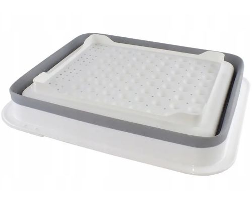 Складна кухонна сушарка для посуду Kitchen Craft Joseph Extend BN-090 розкладна, силіконова сушка для тарілок і кухонних приладів, піддон