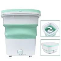Складна силіконова пральна машинка відро Folding Washing Machine Maxtop BX-3, компактна переносна побутова міні машина SZ - 588 для прання 7399