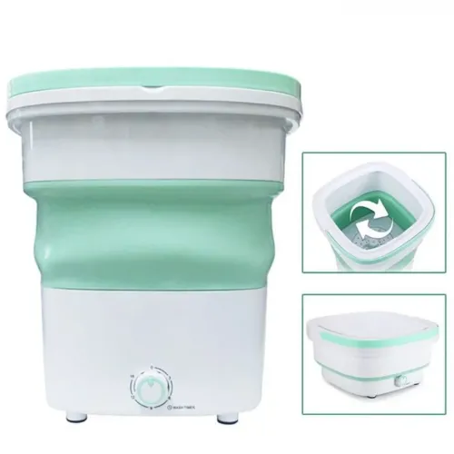 Складна силіконова пральна машинка відро Folding Washing Machine Maxtop BX-3, компактна переносна побутова міні машина SZ - 588 для прання 7399