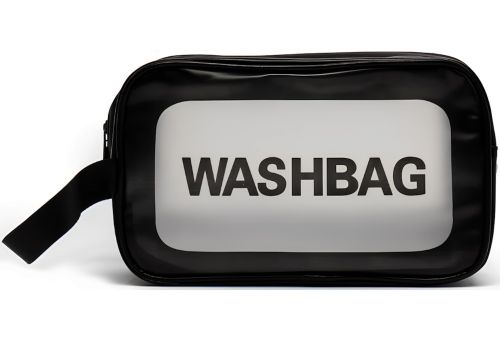 Косметичка органайзер для зберігання косметики Washbag XL-1018 прозора Дорожня сумка, водонепроникний несесер на блискавці з ручкою Travel Bag