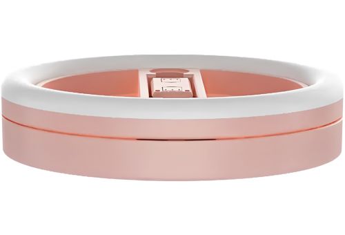 Настільна кільцева LED лампа на штативі Live Light JM-01 29 см селфи кільце з підсвічуванням і тримачем для телефону для фото і відео USB Рожеве