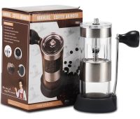 Ручна кавомолка Coffee Grinder HD-A75 механічний подрібнювач кавових зерен з регулюванням помелу, млин зі сталевими жорнами LY-958