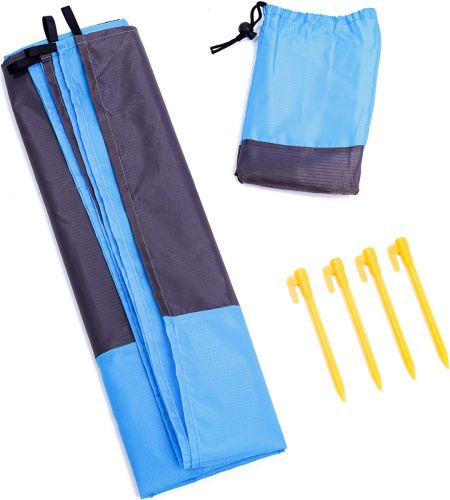 Пляжний килимок підстилка антипісок Beach Blanket AND137 150х140 см водонепроникне пляжне покривало анти-пісок для пікніка, туристична ковдра з чохлом
