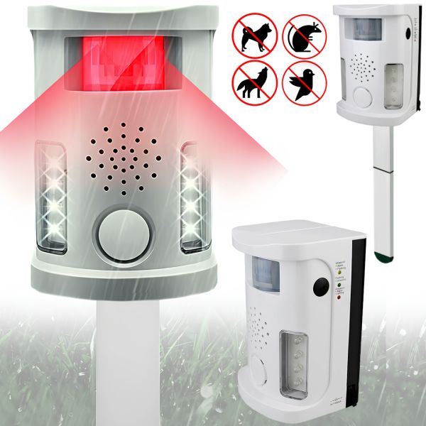 Багатофункціональний відлякувач тварин Pest Repeller Aosio AN-B010 ультразвуковий пристрій з індикатором і датчиком руху від мережі