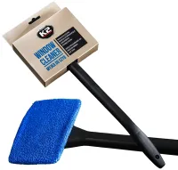 Ручна щітка для миття скла Window Cleaner K2 мікрофібра з ручкою для миття та очищення внутрішнього лобового скла і дзеркал автомобіля K503