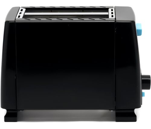Електричний тостер Domotec MS-263 650W кухонний електротостер для хліба на 2 тости зі знімним піддоном і регулюванням ступеня обсмажування Чорний