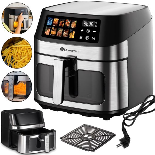 Безмасляна аерофритюрниця мультипіч Domotec MS-3222 12л 2800W з регулюванням температури для приготування їжі, фритюрниця з функцією аерогрилю