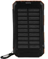 Портативний зарядний пристрій HOCO J164 Power Bank 8000mAh з сонячною панеллю і ліхтариком Solar 10W зовнішній акумулятор повербанк для зарядки