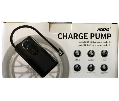Автомобільний повітряний компресор Charge Pump CQB001 електричний автокомпресор з LED дисплеєм, насос для підкачки шин від прикурювача 150 PSI