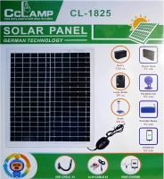 Сонячна монокристалічна панель Cclamp Solar Panel CL - 1825 20W 18V IP65 портативна батарея з мультикабелем USB для зарядки від сонця 1825CL