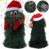 Танцююча різдвяна ялинка Dancing Xmas Tree ET02 інтерактивна новорічна іграшка 17х10 см обертова музична ялинка в шапці на батарейках