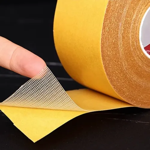 Самоклеюча армована стрічка Double Sided Mesh Tape AND LY-1035 3смх5м двосторонній сітчастий клейкий скотч на тканинній основі 30ммх5м