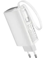 Сетевое зарядное устройство Hoco J148 PD20W Power Bank 5000 mAh портативный внешний аккумулятор Type-C повербанк с кабелем и адаптером для зарядки