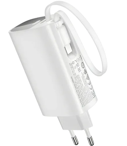 Сетевое зарядное устройство Hoco J148 PD20W Power Bank 5000 mAh портативный внешний аккумулятор Type-C повербанк с кабелем и адаптером для зарядки