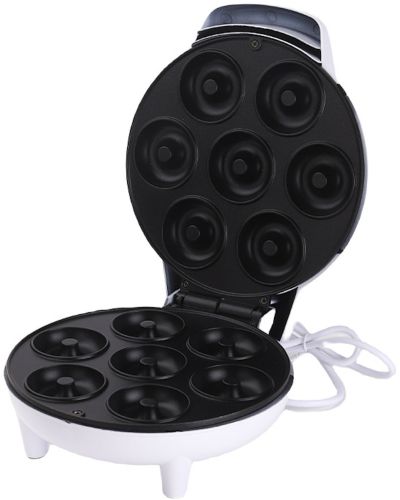 Електрична машинка для пончиків Donut Maker XL - 615 750W 7 штук апарат для приготування і випікання донатів будинку з антипригарним покриттям XL615