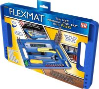 Переносний лоток для зберігання інструментів flexmat силіконовий ящик органайзер з гнучким вигином для захисту поверхні від подряпин і вм'ятин Синій
