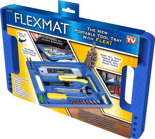 Переносний лоток для зберігання інструментів flexmat силіконовий ящик органайзер з гнучким вигином для захисту поверхні від подряпин і вм'ятин Синій