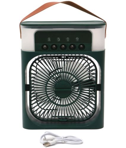Настільний вентилятор зі зволожувачем Air Cooler Fan CX-39 600 мл кондиціонер з водяним охолодженням повітря, відсіком для льоду і RGB підсвічуванням від USB