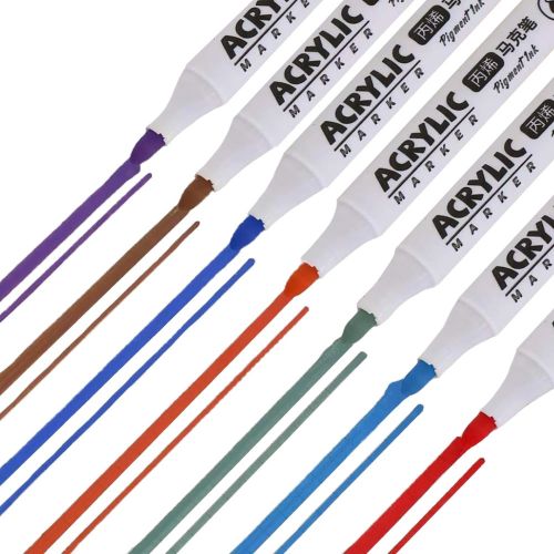 Професійний набір скетч маркерів Creative Acrylic Marker 24 шт для малювання у відрі, акрилові маркери фломастери лінери AND635 - 24 кольори