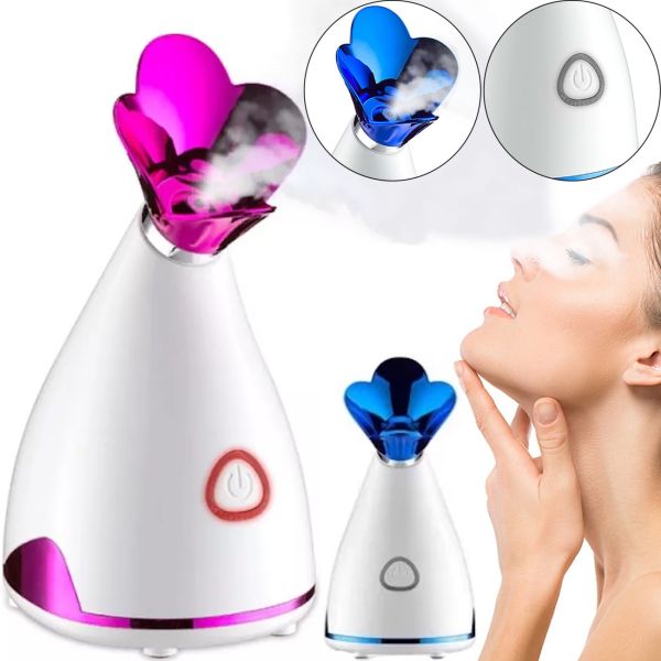 Парова сауна для омолодження та зволоження обличчя з інгалятором Phyopus Facial Ionic Steamer CL-5358, Розпарювач 2в1 з іонізатором для чищення шкіри
