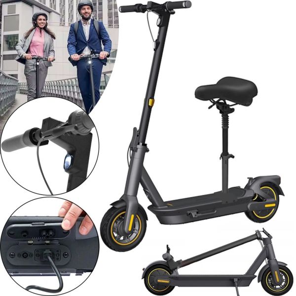 Складаний електросамокат Ninebot KickScooter Max G30 600W з переднім амортизатором і сидінням до 140 кг, електричний самокат E-Scooter 15AH до 50 км