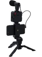 Набір блогера Video Making Kit ay-49 4 в 1 комплект штатив з кріпленням для телефону, LED підсвічуванням і мікрофоном для селфи і Відео Android IOS