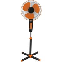 Підлоговий вентилятор Domotec MS-1619 40 см stand fan 16 " дюймів 40W Помаранчевий Домотек Orange на телескопічній ніжці з поворотом і нахилом