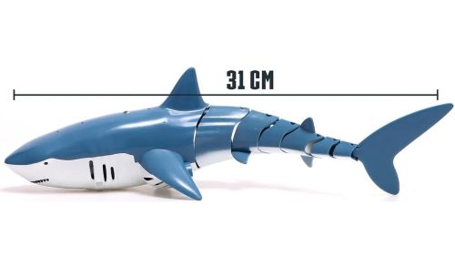 Акула на радіокеруванні у воді Shark S801 - 1 з пультом, акумуляторна інтерактивна дитяча плаваюча Іграшка на дистанційному управлінні від 6 років