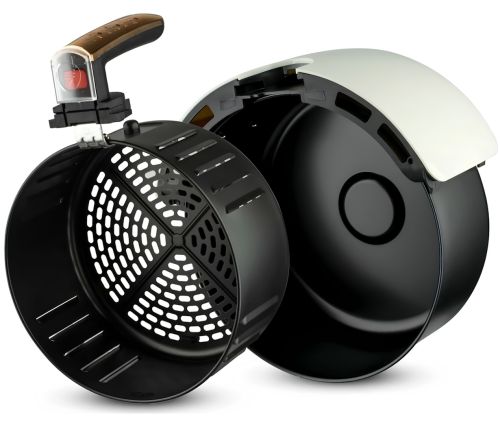 Безмасляний аерогриль RAF Air Fryer R.5234B на 5.8 л електрична повітряна аерофритюрниця для приготування їжі без олії 7 програм 1500W Чорна
