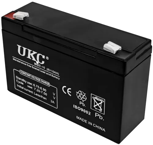 Аккумуляторная батарея UKC 6V 10Ah WST-10 универсальный свинцово-кислотный аккумулятор 6В 10Ач для торгового оборудования и игрушек