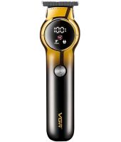 Акумуляторна машинка для стрижки волосся VGR V-989 5W 3 змінні насадки, бездротовий чоловічий тример для окантовки бороди і вусів з LED дисплеєм USB