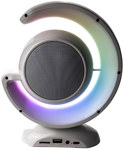 Портативний нічник з караоке Lightshow YS - 110 настільна бездротова лампа з Bluetooth колонкою, двома мікрофонами і світлодіодним RGB підсвічуванням