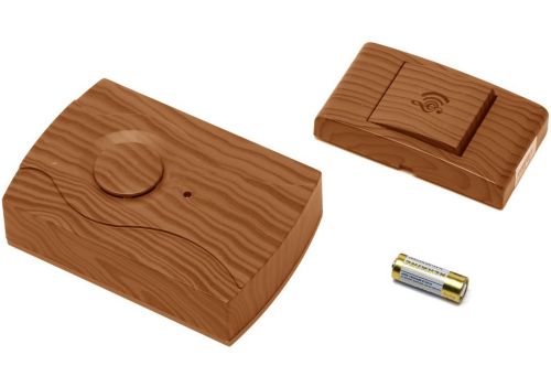 Дверний дзвінок Luckarm A601 від розетки 220v Brown бездротова кнопка передавач сигналу і приймач від мережі на 32 мелодії для вхідних дверей до 150 м
