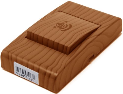 Дверний дзвінок Luckarm A601 від розетки 220v Brown бездротова кнопка передавач сигналу і приймач від мережі на 32 мелодії для вхідних дверей до 150 м