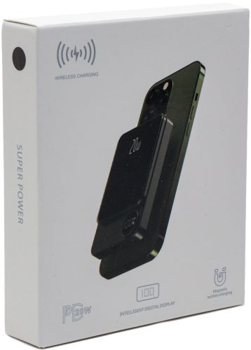 Беспроводной магнитный павербанк Power Bank Q9 20W MagSafe 10000 mAh внешний аккумулятор USB Type-C Lightning зарядное устройство для IOS Android