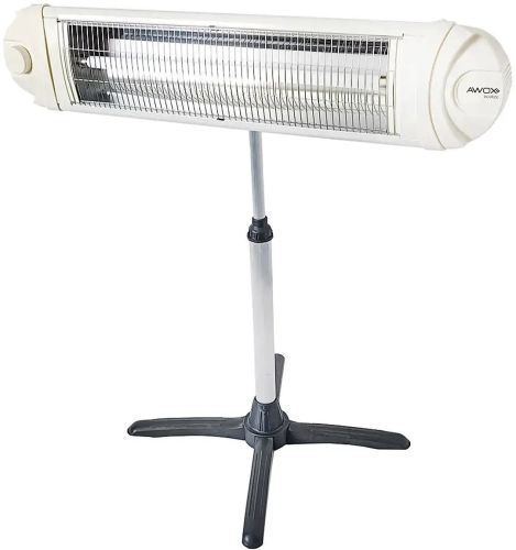 Інфрачервоний електричний обігрівач Awox Ecotec 2500W кварцовий підлоговий електрообігрівач, настінний УФО з телескопічною ніжкою для дому