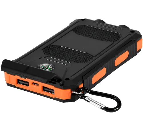Портативний зарядний пристрій HOCO J164 Power Bank 8000mAh з сонячною панеллю і ліхтариком Solar 10W зовнішній акумулятор повербанк для зарядки