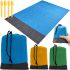 Пляжный коврик подстилка антипесок Beach Blanket AND137 150х140 см водонепроницаемое пляжное покрывало анти-песок для пикника, туристическое одеяло с чехлом