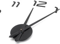 Настінні 3D годинник Diy Clock XZ123 Black Зроби сам від 60 до 90 см великі самоклеючі 3Д годинник об'ємні цифри на стіну для дому, офісу чорні