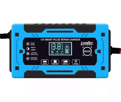 Автомобільний імпульсний пускозарядний АКБ Jinnuoyi Pulse Repair Charger 12V 10A пристрій з LED дисплеєм для зарядки акумуляторів авто 10Ah-200Ah