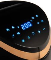 Безмасляний аерогриль RAF Air Fryer R.5234B на 5.8 л електрична повітряна аерофритюрниця для приготування їжі без олії 7 програм 1500W Чорна