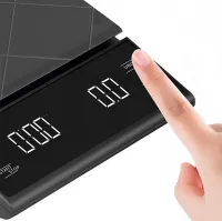 Кухонные сенсорные весы Coffee Scale EK6012 до 5 кг, аккумуляторные весы для взвешивания кофе с LED-дисплеем, таймером и плоской платформой 4058