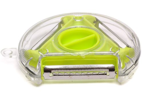 Ручна кругла овочерізка Rotary Multifunctional Peeler 3 в 1 універсальна тристороння терка для чищення і нарізки соломкою овочів і фруктів
