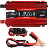 Автомобильный инвертор UKC AC/DC 12V-220V 500W KC-500D авто преобразователь напряжения тока с LCD дисплеем от прикуривателя, аккумулятора с экраном
