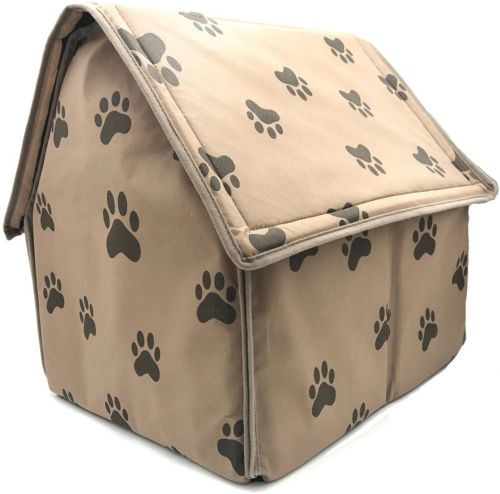 М'який будиночок для собак і кішок Portable Dog House портативна складна будка для домашніх тварин, розкладне спальне місце на флісі для вихованців