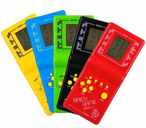 Кишенькова електронна розвиваюча гра тетріс Brick Game E - 9999 зі звуковими ефектами, портативна ігрова приставка консоль 9999 в 1 на батарейках