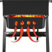 Складаний BBQ гриль 60 см Mensory Babale Portable Barbecue Grill TL-603 портативний вугільний, дров'яний мангал, переносний барбекю з сіткою, 60см