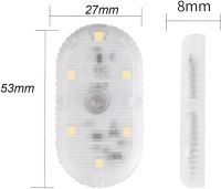 Бездротовий LED світильник для салону автомобіля 827-1 мініатюрний світлодіодний сенсорний датчик на липучці, самоклеючій стельовий ліхтар в авто