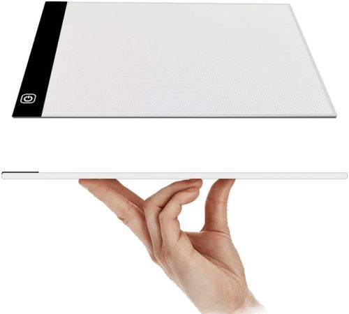 Світловий графічний планшет A4-F-USB для малювання та копіювання з LED-підсвіткою, Світлодіодна дошка для малюнків 3 режими яскравості від USB чорна